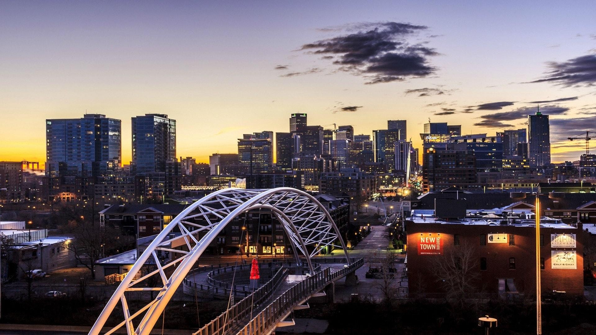 Denver Night Skyline